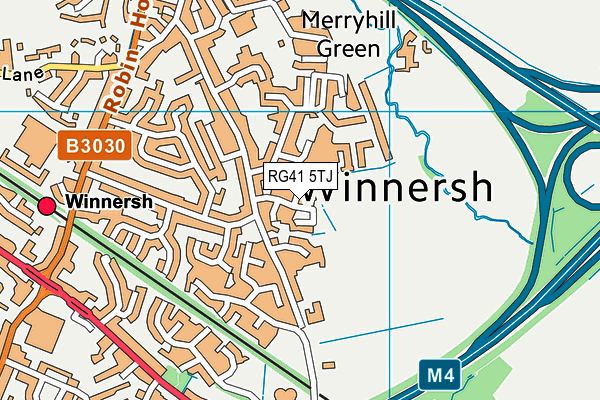 RG41 5TJ map - OS VectorMap District (Ordnance Survey)