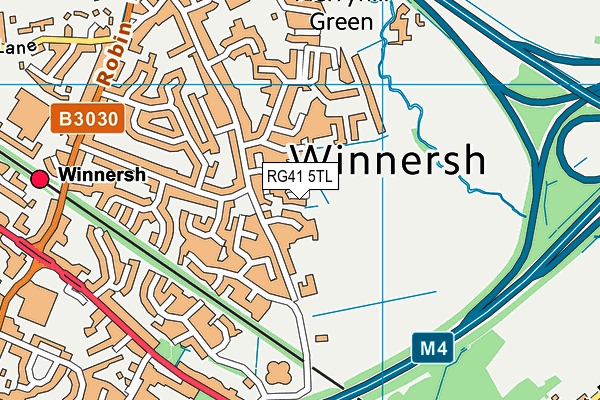 RG41 5TL map - OS VectorMap District (Ordnance Survey)