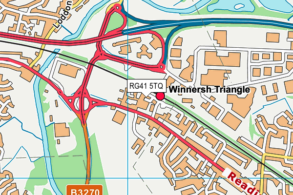 RG41 5TQ map - OS VectorMap District (Ordnance Survey)