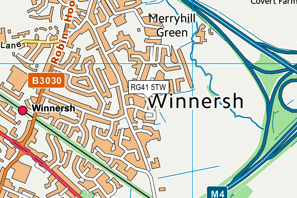 RG41 5TW map - OS VectorMap District (Ordnance Survey)