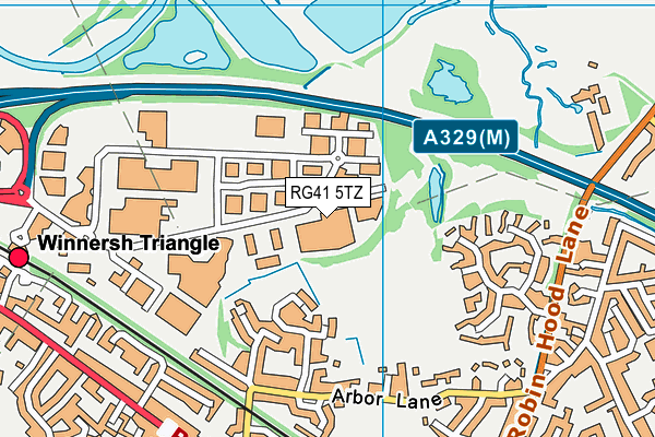 RG41 5TZ map - OS VectorMap District (Ordnance Survey)