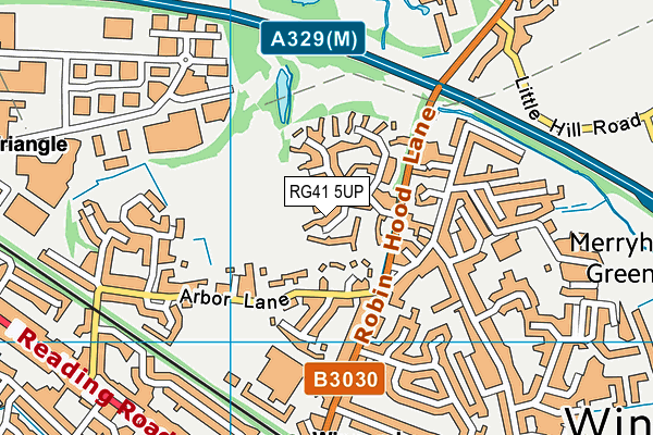 RG41 5UP map - OS VectorMap District (Ordnance Survey)