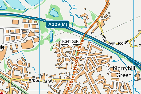 RG41 5UR map - OS VectorMap District (Ordnance Survey)