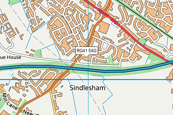 RG41 5XG map - OS VectorMap District (Ordnance Survey)