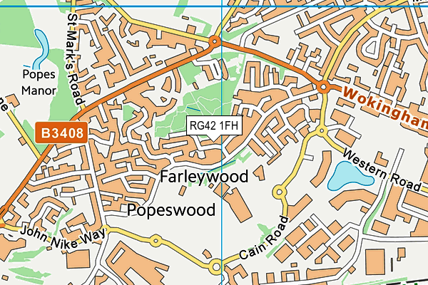 RG42 1FH map - OS VectorMap District (Ordnance Survey)