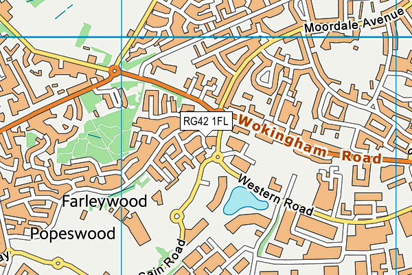 RG42 1FL map - OS VectorMap District (Ordnance Survey)