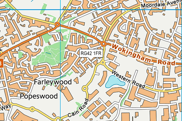 RG42 1FR map - OS VectorMap District (Ordnance Survey)