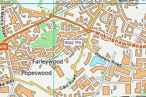 RG42 1FS map - OS VectorMap District (Ordnance Survey)