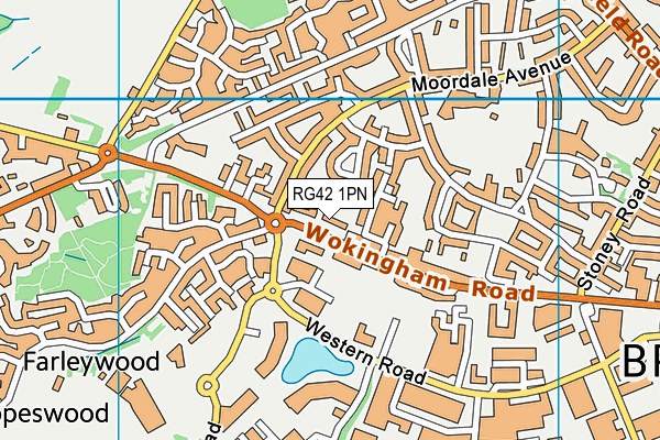 RG42 1PN map - OS VectorMap District (Ordnance Survey)