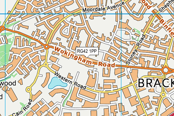 RG42 1PP map - OS VectorMap District (Ordnance Survey)
