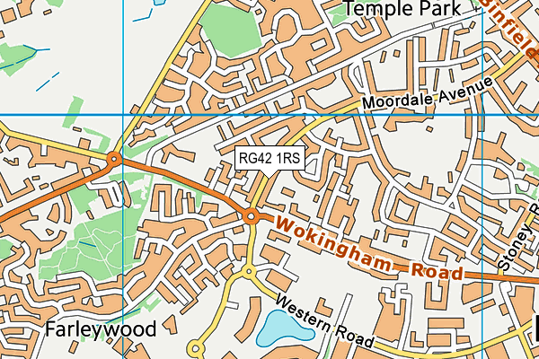 RG42 1RS map - OS VectorMap District (Ordnance Survey)