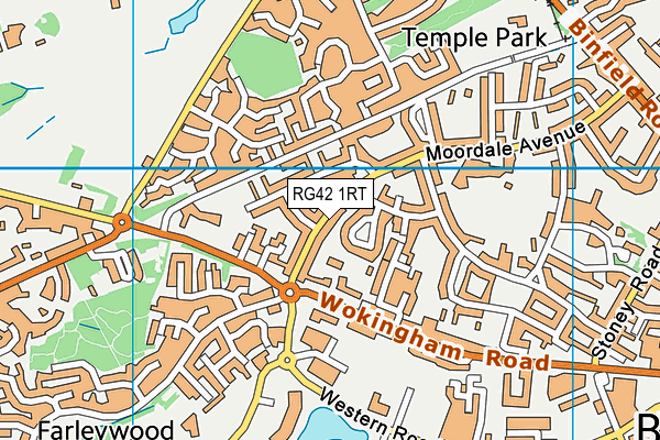 RG42 1RT map - OS VectorMap District (Ordnance Survey)