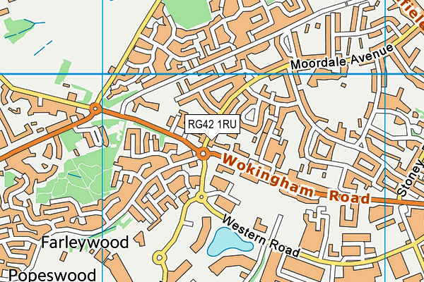 RG42 1RU map - OS VectorMap District (Ordnance Survey)