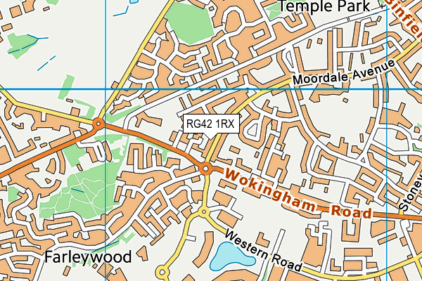 RG42 1RX map - OS VectorMap District (Ordnance Survey)