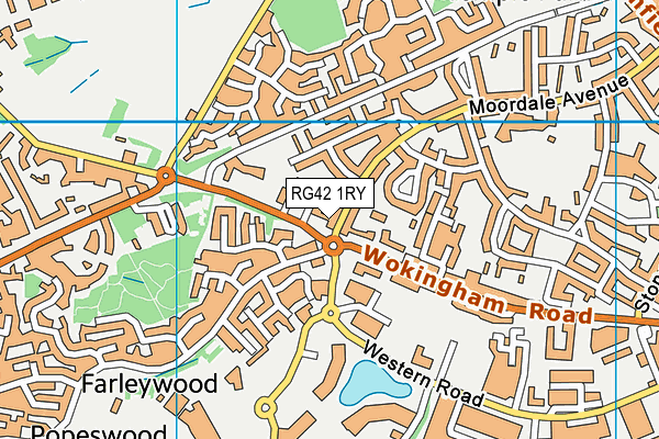 RG42 1RY map - OS VectorMap District (Ordnance Survey)