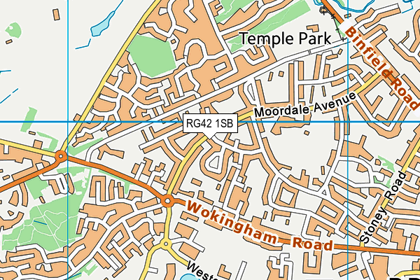 RG42 1SB map - OS VectorMap District (Ordnance Survey)