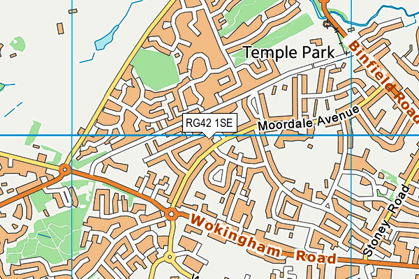 RG42 1SE map - OS VectorMap District (Ordnance Survey)