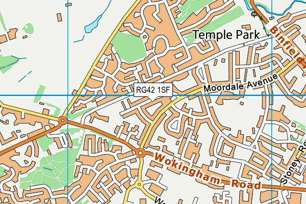 RG42 1SF map - OS VectorMap District (Ordnance Survey)