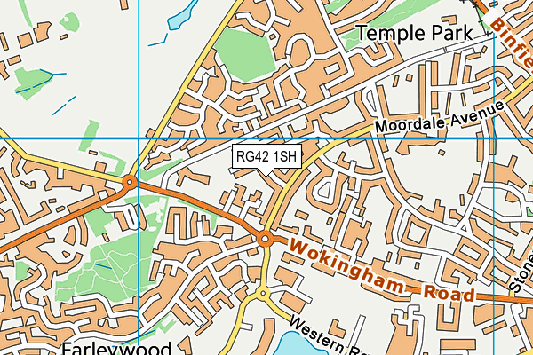 RG42 1SH map - OS VectorMap District (Ordnance Survey)