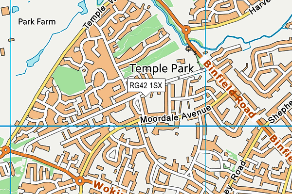 RG42 1SX map - OS VectorMap District (Ordnance Survey)