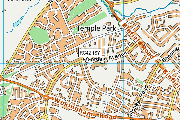 Meadow Vale Primary School map (RG42 1SY) - OS VectorMap District (Ordnance Survey)
