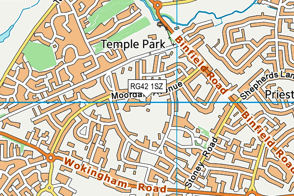 RG42 1SZ map - OS VectorMap District (Ordnance Survey)