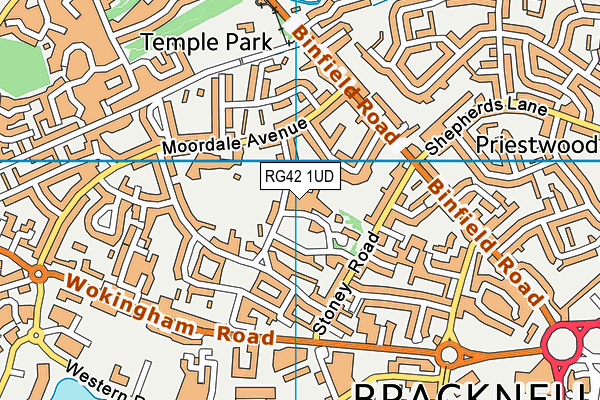 RG42 1UD map - OS VectorMap District (Ordnance Survey)