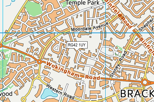 RG42 1UY map - OS VectorMap District (Ordnance Survey)