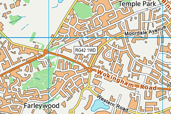 RG42 1WD map - OS VectorMap District (Ordnance Survey)