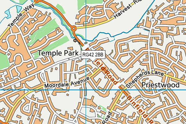 RG42 2BB map - OS VectorMap District (Ordnance Survey)