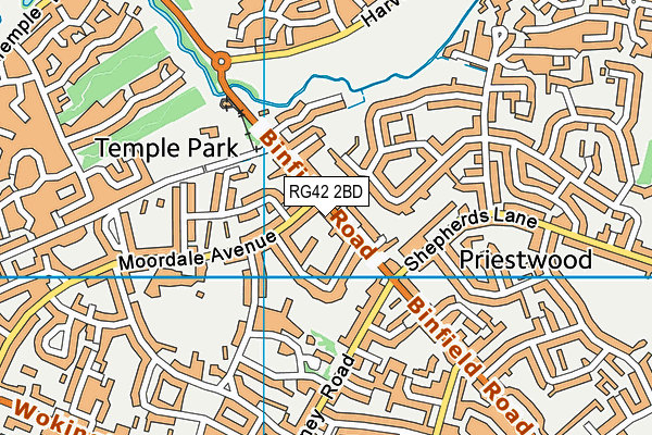 RG42 2BD map - OS VectorMap District (Ordnance Survey)