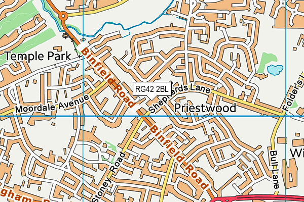 RG42 2BL map - OS VectorMap District (Ordnance Survey)