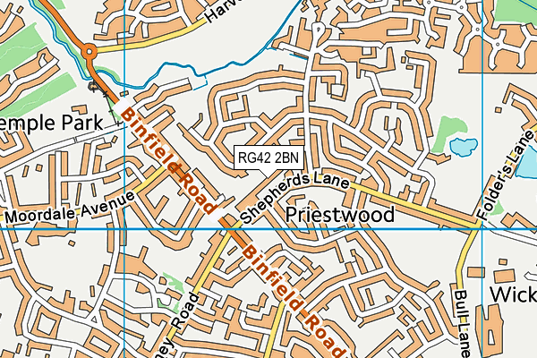 RG42 2BN map - OS VectorMap District (Ordnance Survey)