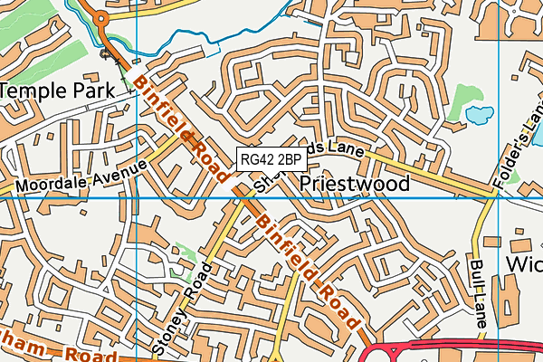 RG42 2BP map - OS VectorMap District (Ordnance Survey)