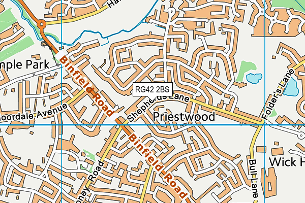 RG42 2BS map - OS VectorMap District (Ordnance Survey)