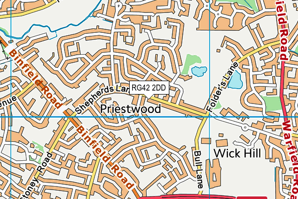 RG42 2DD map - OS VectorMap District (Ordnance Survey)