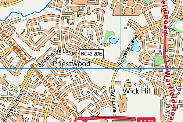 RG42 2DE map - OS VectorMap District (Ordnance Survey)