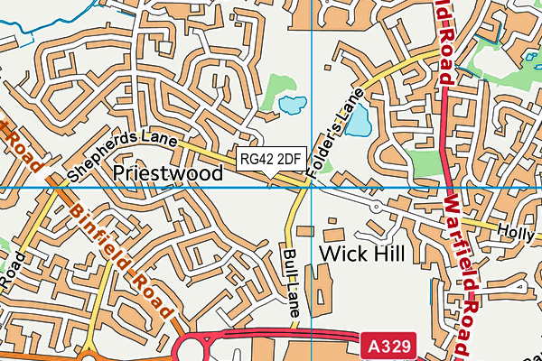 RG42 2DF map - OS VectorMap District (Ordnance Survey)