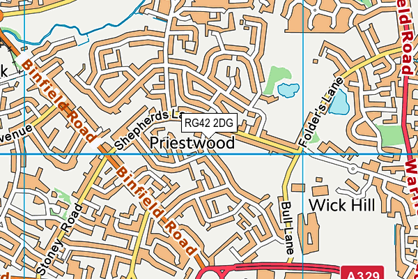 RG42 2DG map - OS VectorMap District (Ordnance Survey)