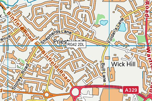 RG42 2DL map - OS VectorMap District (Ordnance Survey)