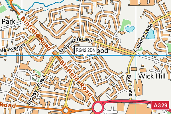 RG42 2DN map - OS VectorMap District (Ordnance Survey)