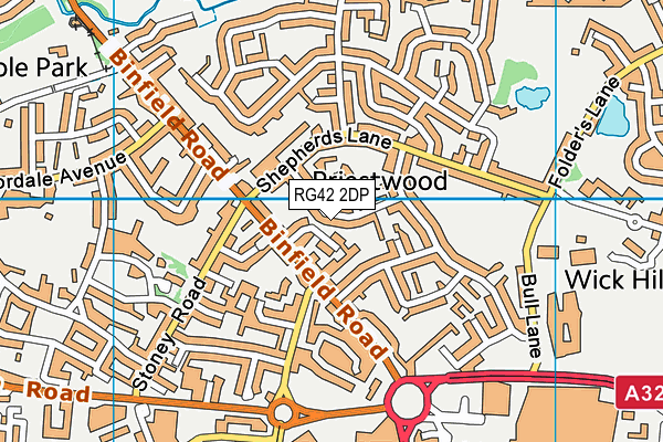 RG42 2DP map - OS VectorMap District (Ordnance Survey)