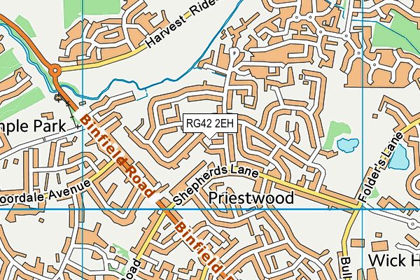 RG42 2EH map - OS VectorMap District (Ordnance Survey)