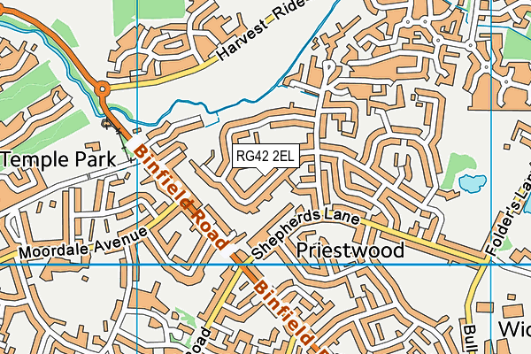 RG42 2EL map - OS VectorMap District (Ordnance Survey)