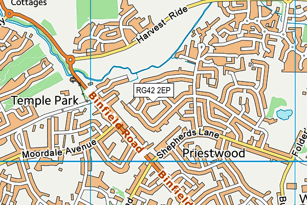 RG42 2EP map - OS VectorMap District (Ordnance Survey)