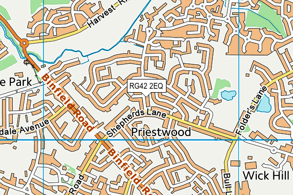 RG42 2EQ map - OS VectorMap District (Ordnance Survey)