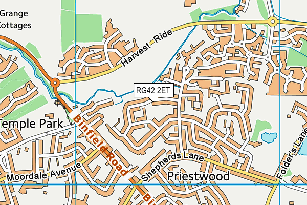 RG42 2ET map - OS VectorMap District (Ordnance Survey)