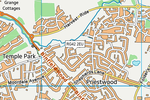 RG42 2EU map - OS VectorMap District (Ordnance Survey)