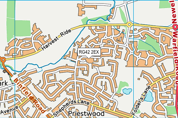 Kennel Lane School map (RG42 2EX) - OS VectorMap District (Ordnance Survey)