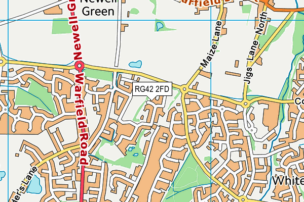 RG42 2FD map - OS VectorMap District (Ordnance Survey)